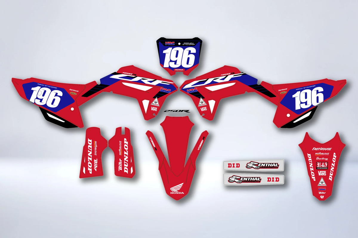 Kit autocolantes Honda CRF 250 2022-2024 & CRF 450 2021-2024 - DRAXON
