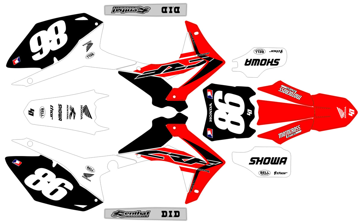 Graphics kit HONDA CRF 250-450 2013-2016 - VOLTRIX