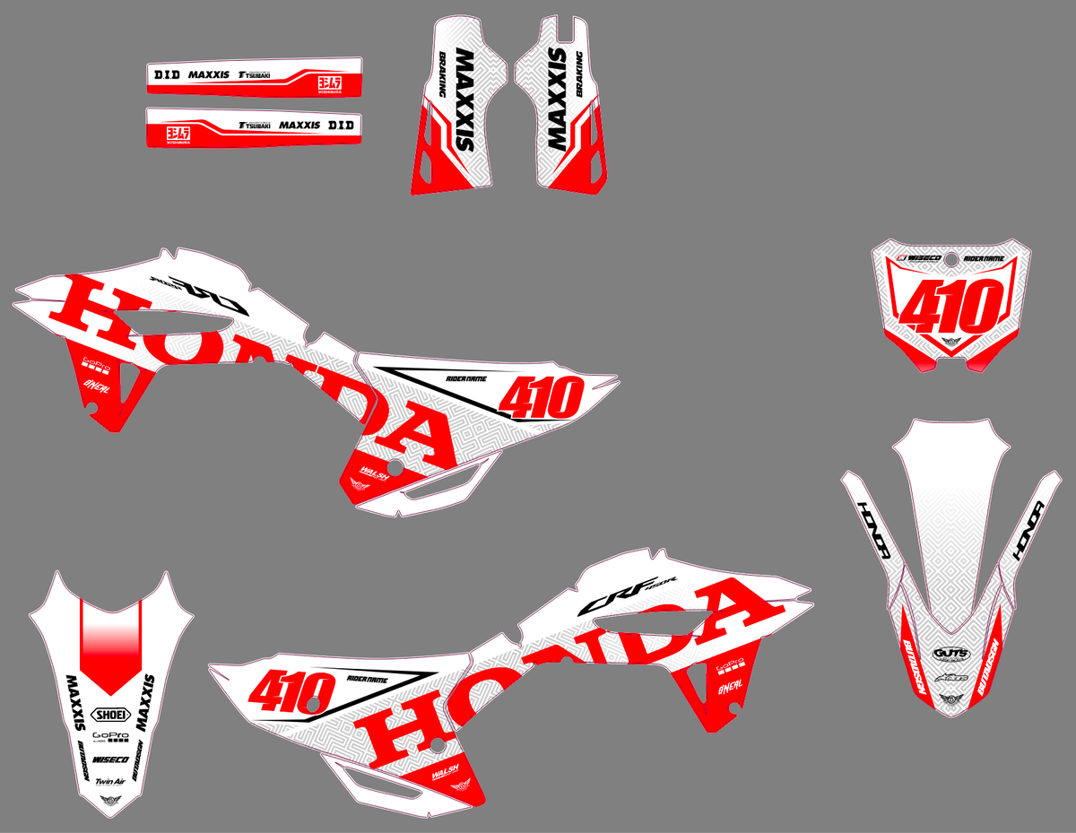 Honda CRF 250 2022-2024 & CRF 450 2021-2024 graphics kit - DORVAX