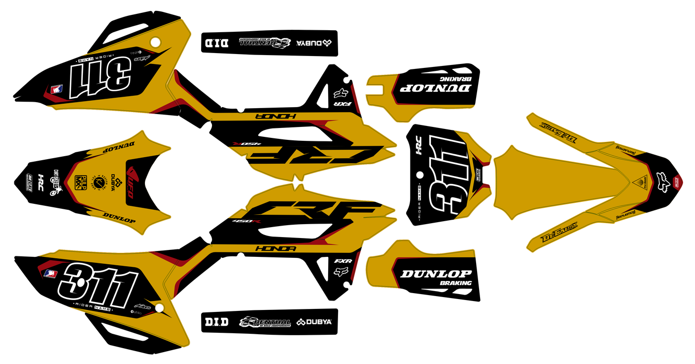 kit gráfico Honda CRF 250 2022-2024 & CRF 450 2021-2024 - GRAVIX