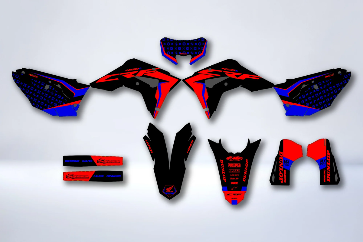 Kit de adhesivos HONDA CRF 450 2017-2020 CRF 250 2018-2021 - STRYKO