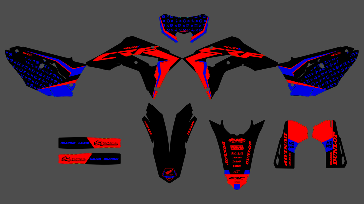 graphics kit HONDA CRF 450 2017-2020 CRF 250 2018-2021 - STRYKO
