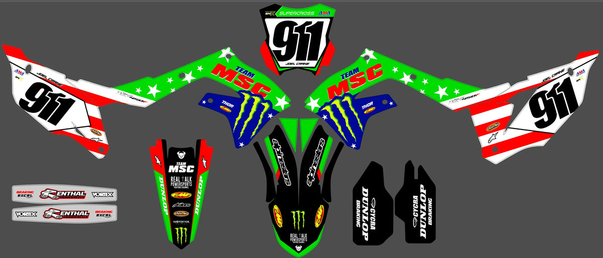 Kit Déco Kawasaki KXF 250 2021-2024 & KXF 450 2019-2023 - Strivox