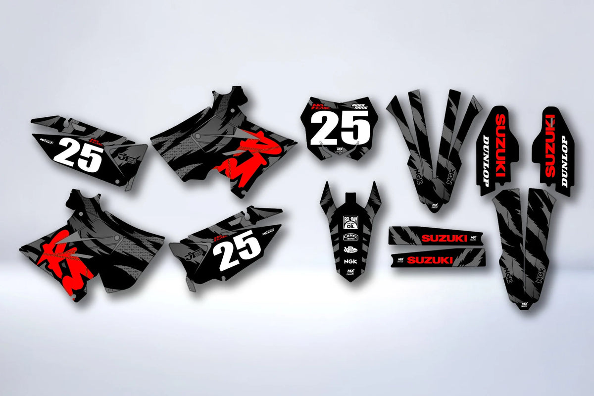 Graphics kit SUZUKI RM125 & RM250 2001-2008 POLISPORT RESTYLE - GRAVUX