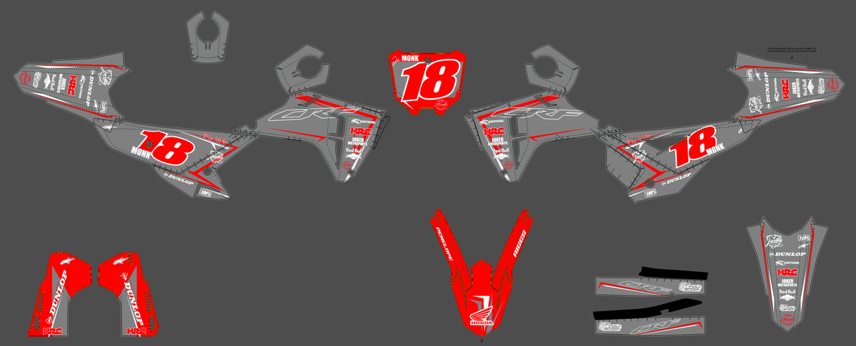 HONDA CRF 250 & CRF 450 2025-2026 graphics kit - ZINTRAX