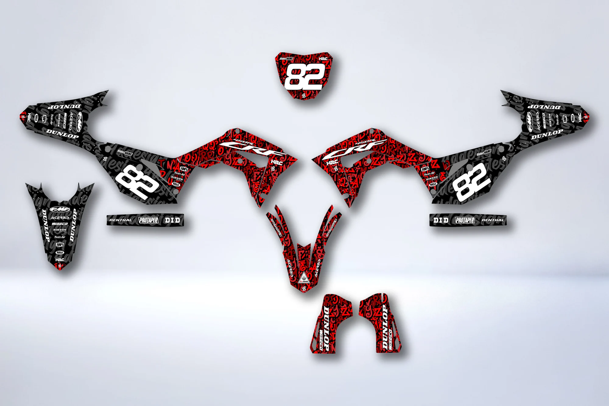 Graphics kit HONDA CRF 450 2017-2020 CRF 250 2018-2021 - VORTIX
