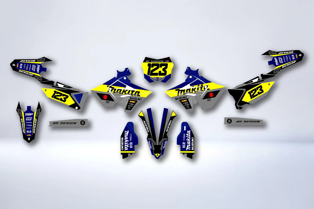 Graphics kit SUZUKI RM125 & RM250 2001-2008 POLISPORT RESTYLE - TORQON
