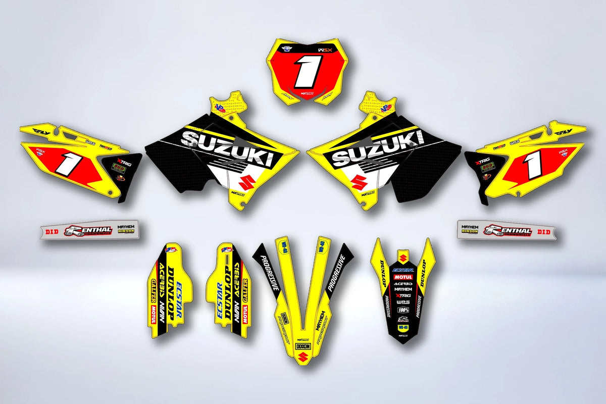 Graphics kit SUZUKI RM125 & RM250 2001-2008 POLISPORT RESTYLE - VORTRAX