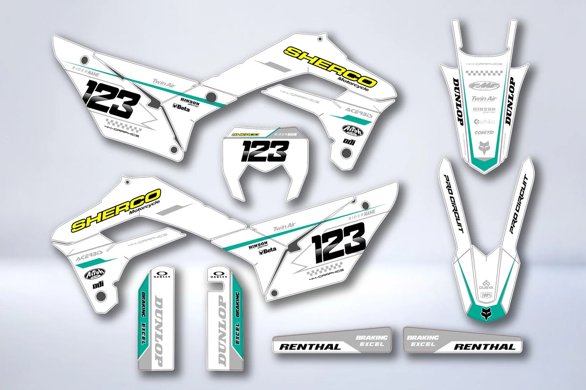 Kit autocolantes Sherco SE SEF 2017-2024 - VORTRAX