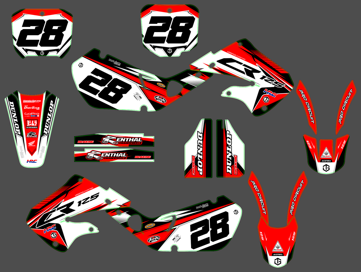graphics kit HONDA CR 125-250 1997-1999 - JYNTRIX