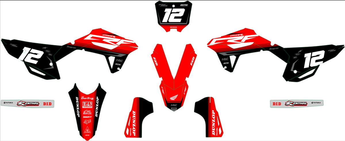 Honda CRF 250 2022-2024 & CRF 450 2021-2024 graphics kit - ZYNTRIX