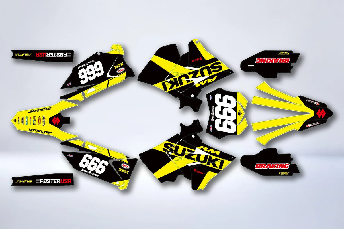 Graphics kit SUZUKI RM125 & RM250 2001-2008 POLISPORT RESTYLE - FEROXIS