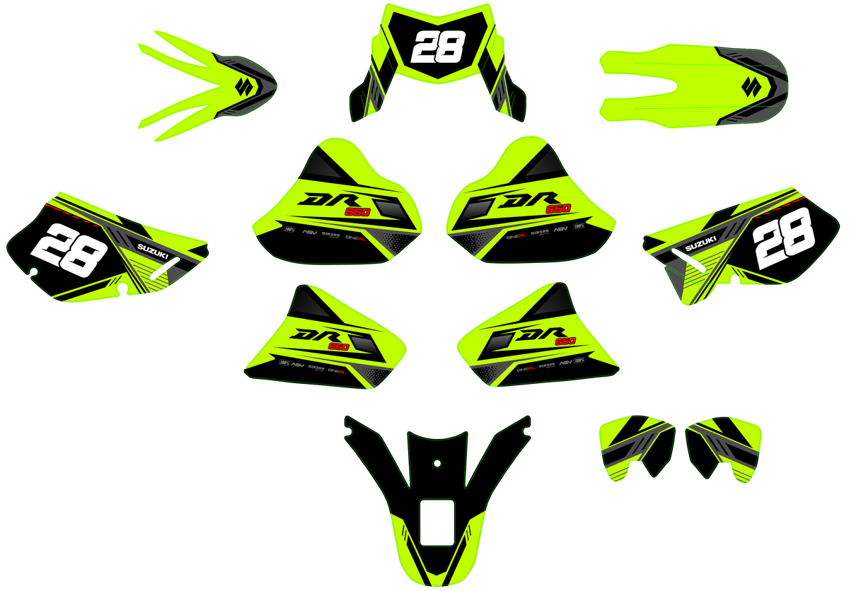 graphics kit SUZUKI DR 650 1996-2025 - XELTRON