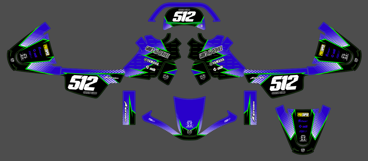 graphics kit YAMAHA PIWI PW 50 80 1990-2025 - TORZIX