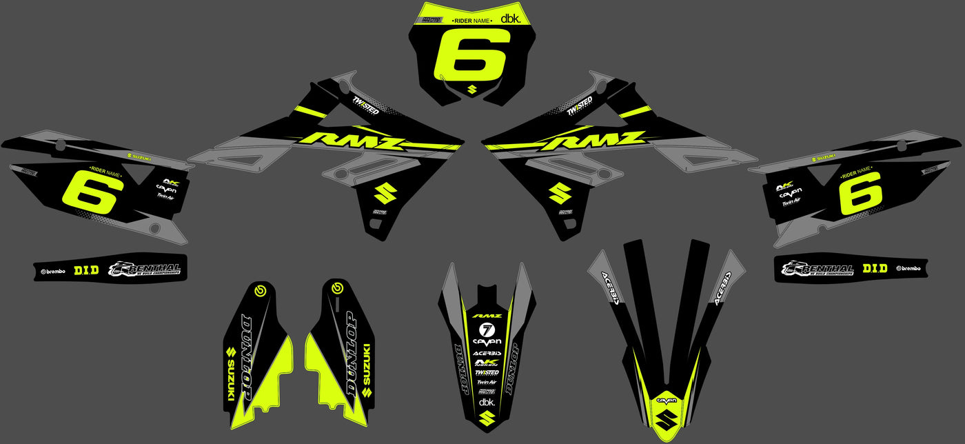 Dekor-Kit SUZUKI RM-Z 450 2018-2025 & RM-Z 250 2019-2023 - IGNITIX