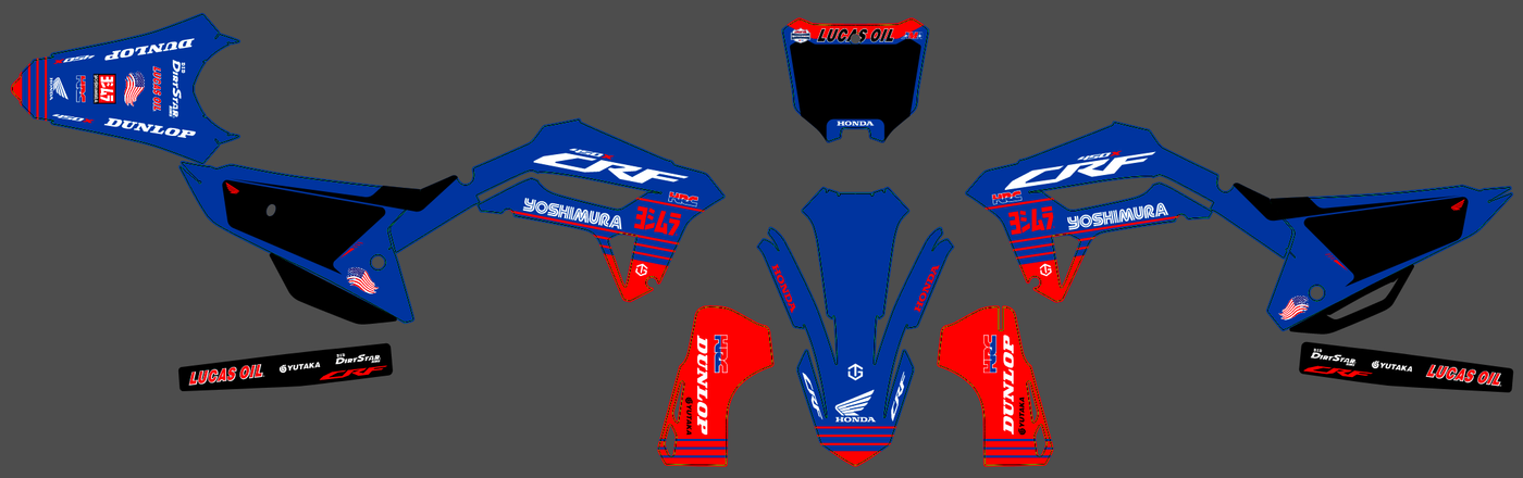 Kit déco Honda CRF 250 2022-2024 & CRF 450 2021-2024 - VOLTIX