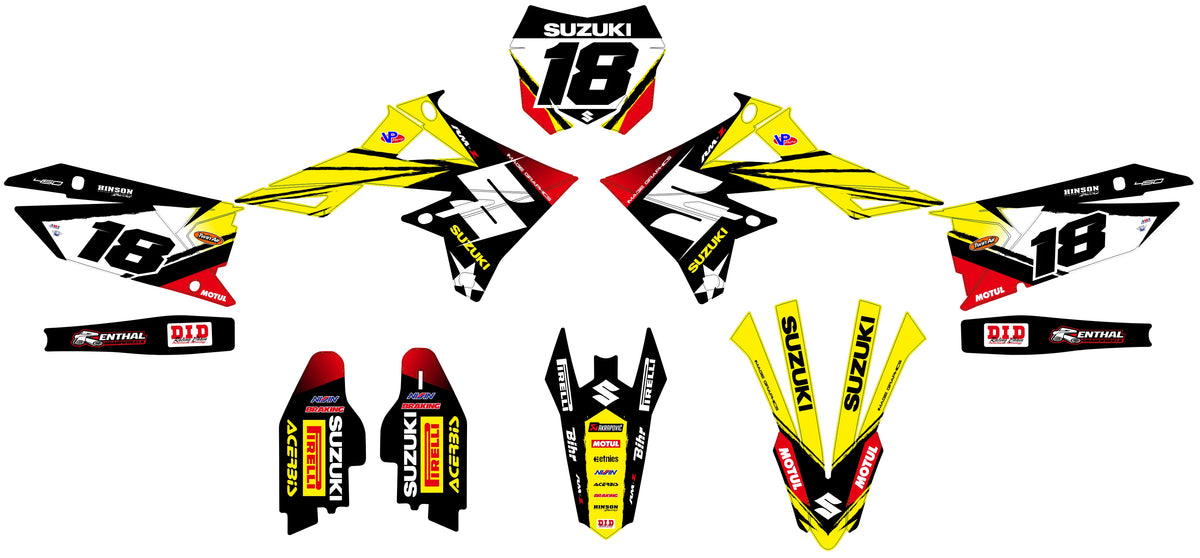 graphics kit SUZUKI RM-Z 450 2018-2025 & RM-Z 250 2019-2023 - IGNITIX