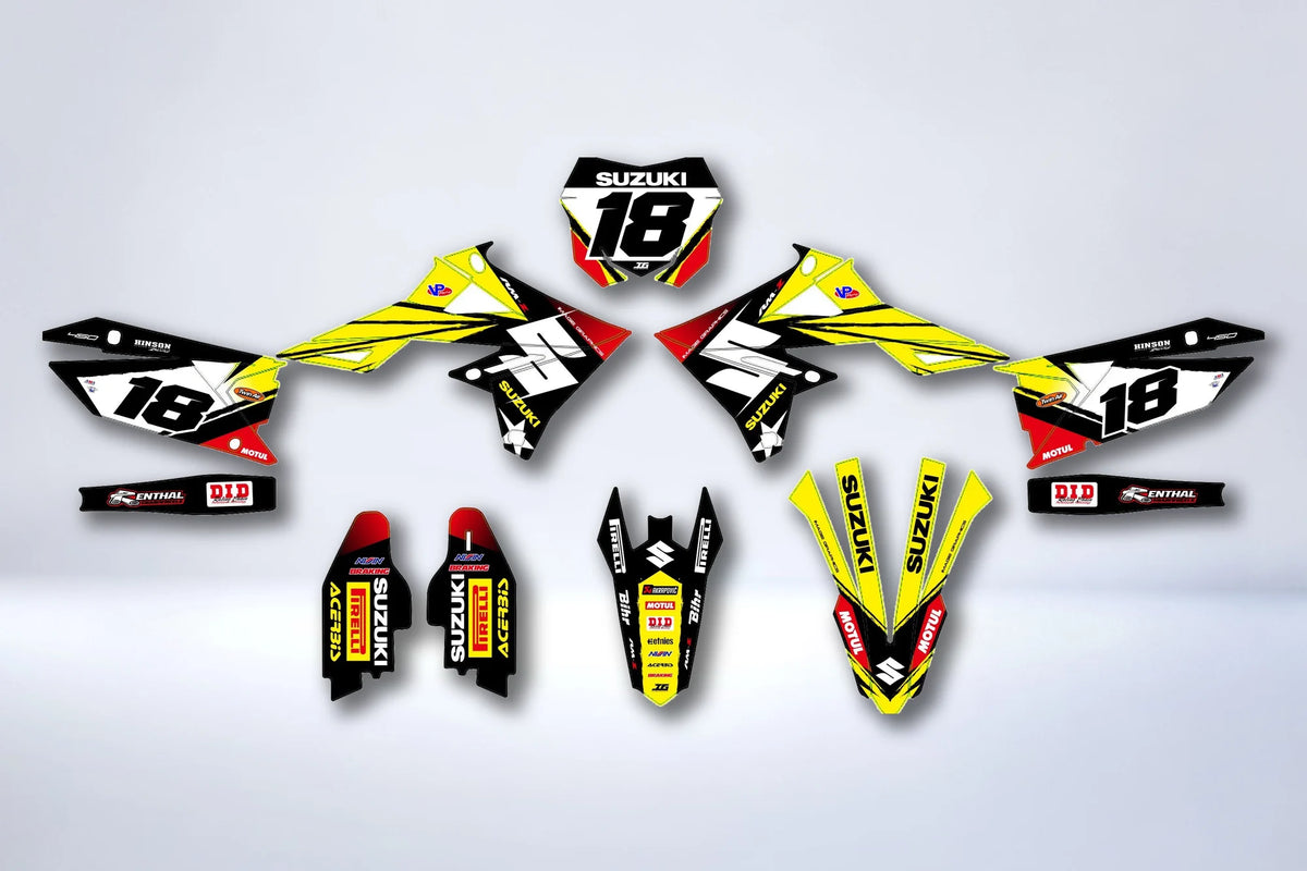 Kit de adhesivos SUZUKI RM-Z 450 2018-2025 & RM-Z 250 2019-2025 - ZYNTRIX