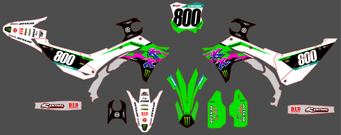 graphics kit KAWASAKI KXF 250 2025 & KXF 450 2024-2025 - ROVEXIS