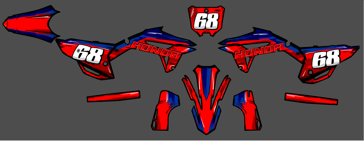Honda CRF 250 2022-2024 & CRF 450 2021-2024 graphics kit - FURION