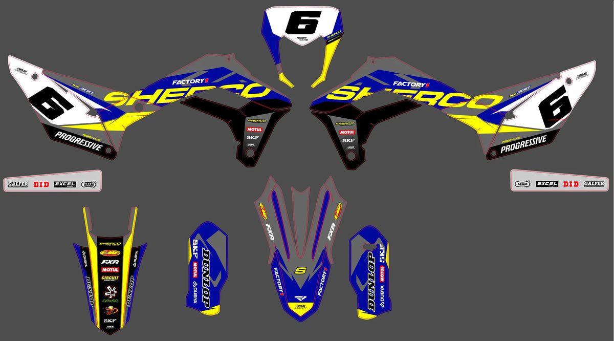 Kit déco Sherco SE SEF 2017-2024 - TORQON
