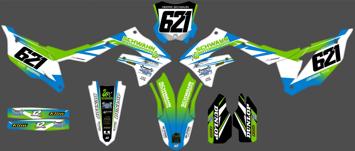 Dekor-Kit Kawasaki KXF 250 2021-2024 & KXF 450 2019-2023 - Ravynox