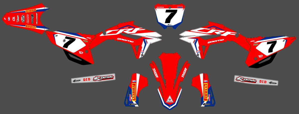 Honda CRF 250 2022-2024 & CRF 450 2021-2024 graphics kit - AXELON