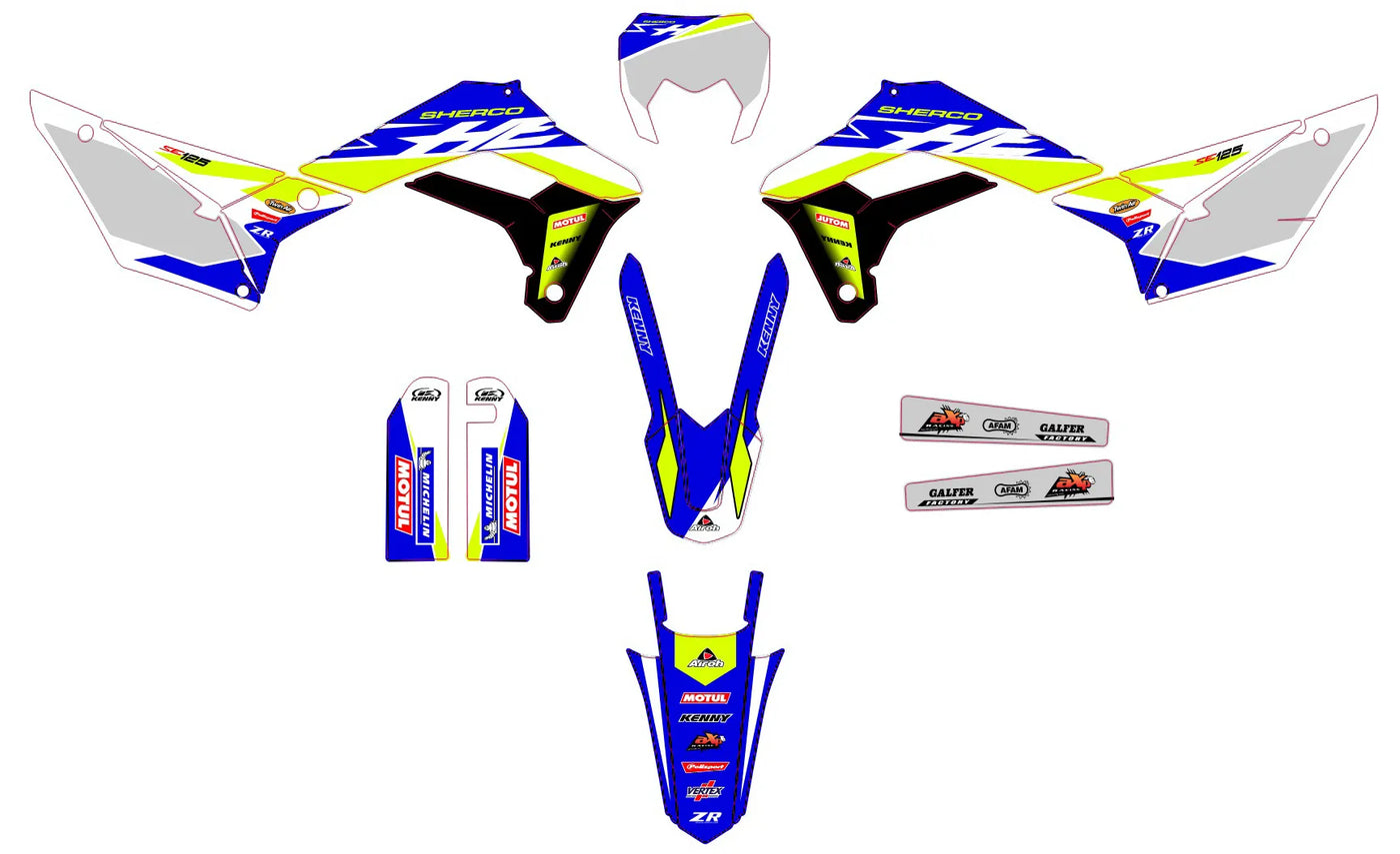Kit déco Sherco SE SEF 2017-2024 - ZYNTRAX