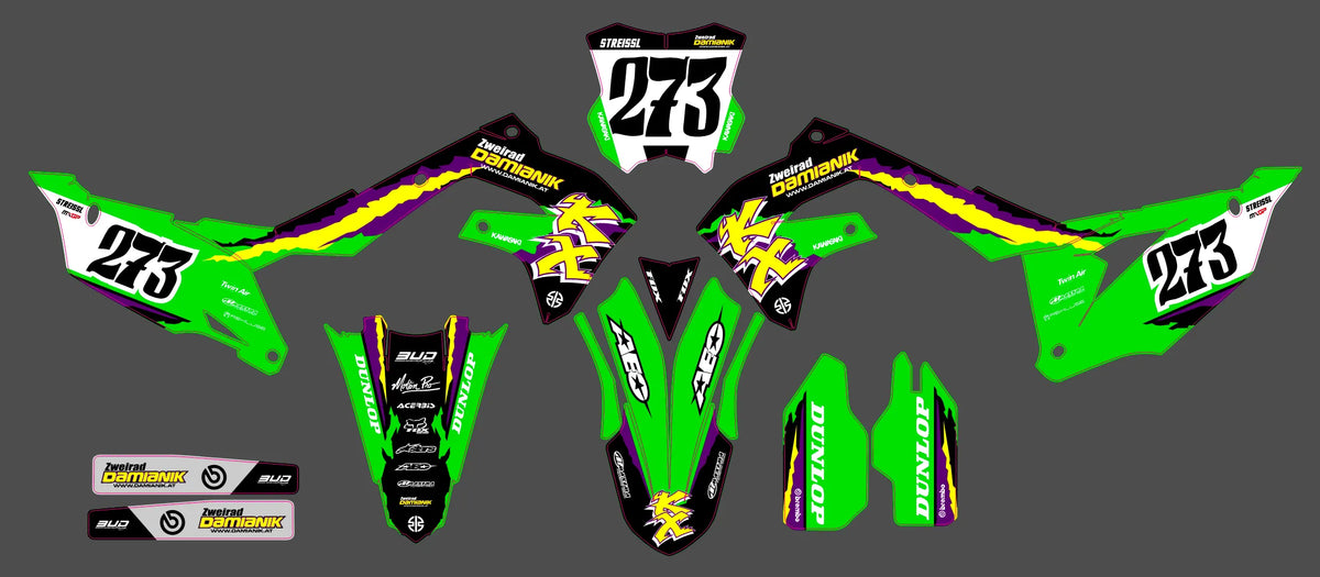kit gráfico Kawasaki KXF 250 2021-2024 y KXF 450 2019-2023 - Xyntrix