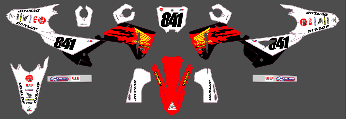 HONDA CRF 250 & CRF 450 2025-2026 graphics kit - PYRAXIS