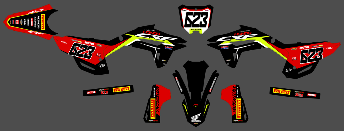 Honda CRF 250 2022-2024 & CRF 450 2021-2024 graphics kit - BLAZION