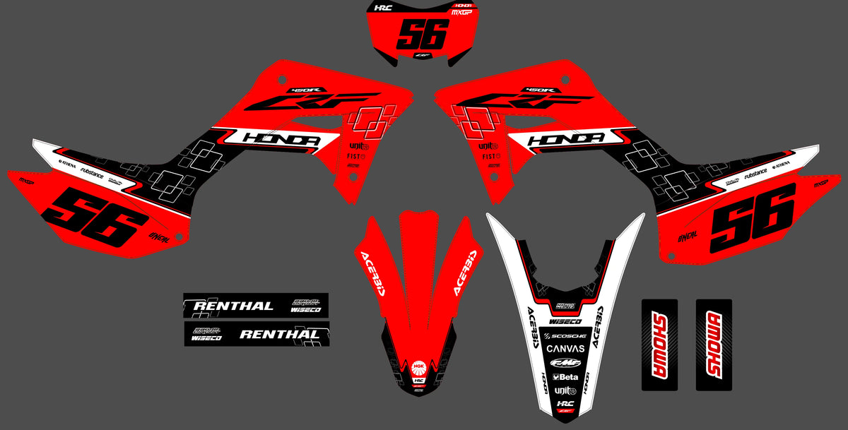 Graphics kit HONDA CRF 250-450 2013-2016 - VEXTOR
