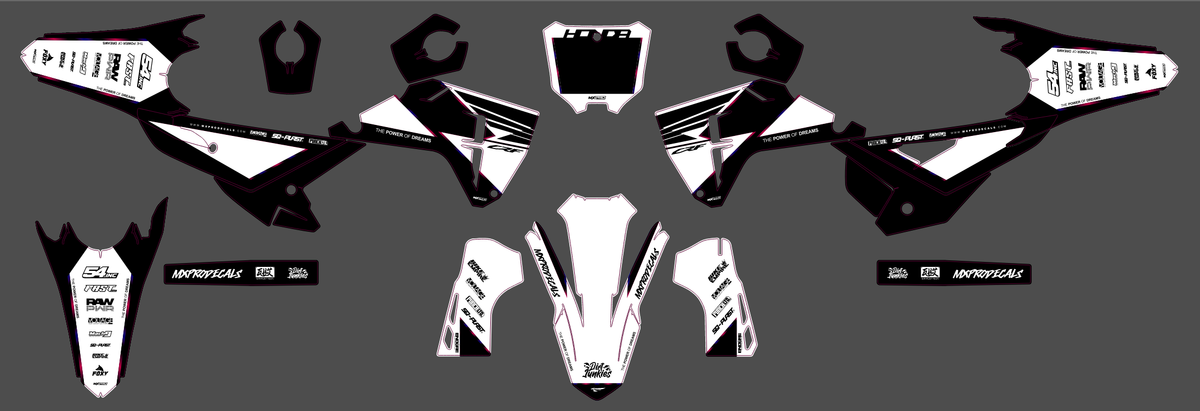 HONDA CRF 250 & CRF 450 2025-2026 graphics kit - VORTRIX
