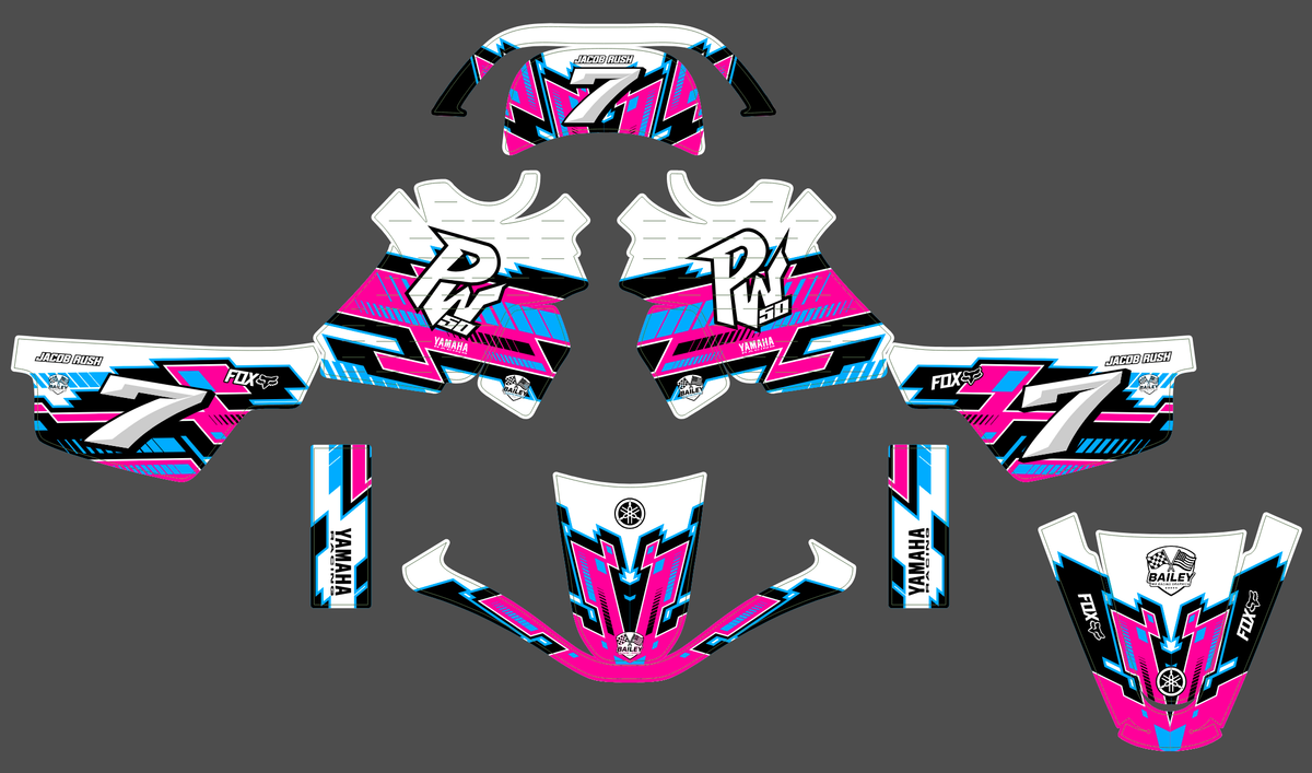 graphics kit YAMAHA PIWI PW 50 80 1990-2025 - VOLTIX