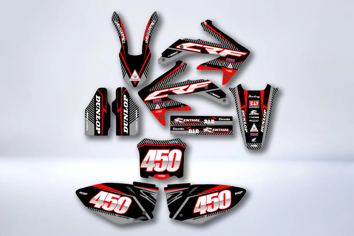 Kit de adhesivos HONDA CRF 250 2004-2009 - TORQON