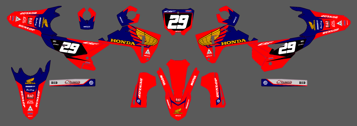 HONDA CRF 250 & CRF 450 2025-2026 graphics kit - VULTRIX