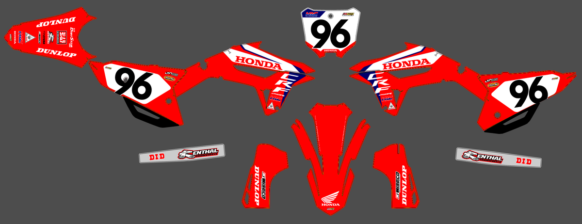 Honda CRF 250 2022-2024 & CRF 450 2021-2024 graphics kit - ZORONIX