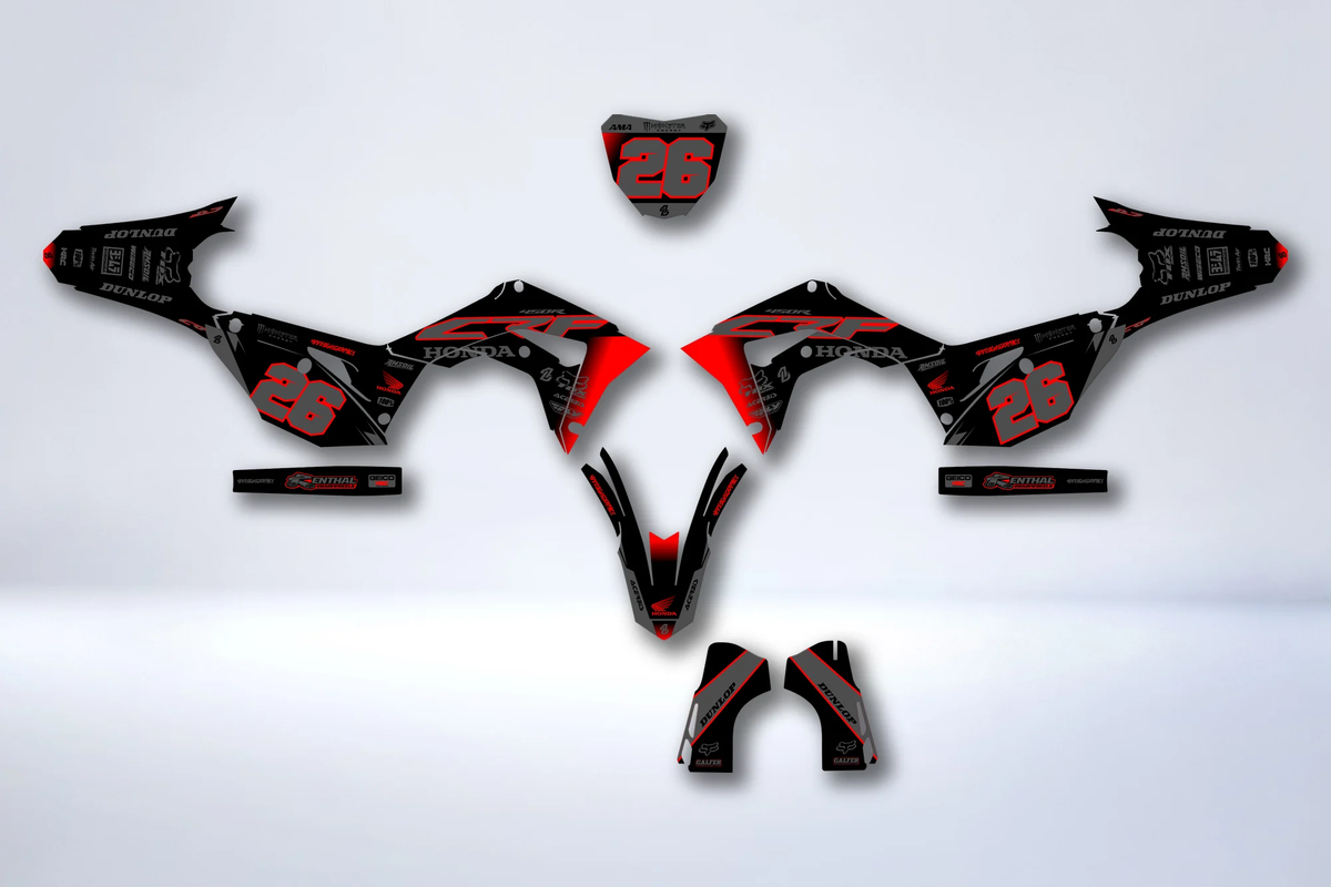 Kit autocolantes HONDA CRF 450 2017-2020 CRF 250 2018-2021 - VOLTIX