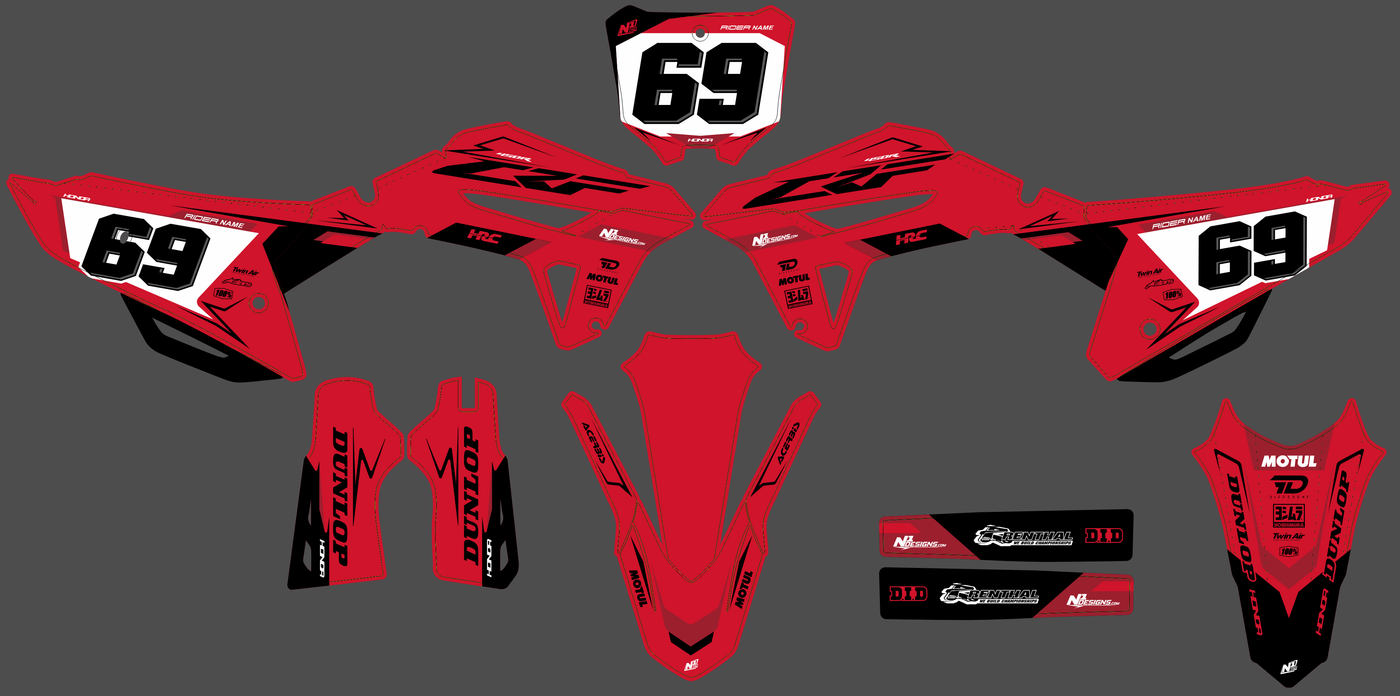 kit gráfico Honda CRF 250 2022-2024 & CRF 450 2021-2024 - KRONOX