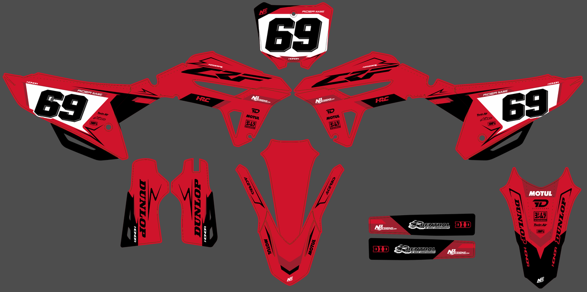 Honda CRF 250 2022-2024 & CRF 450 2021-2024 graphics kit - KRONOX