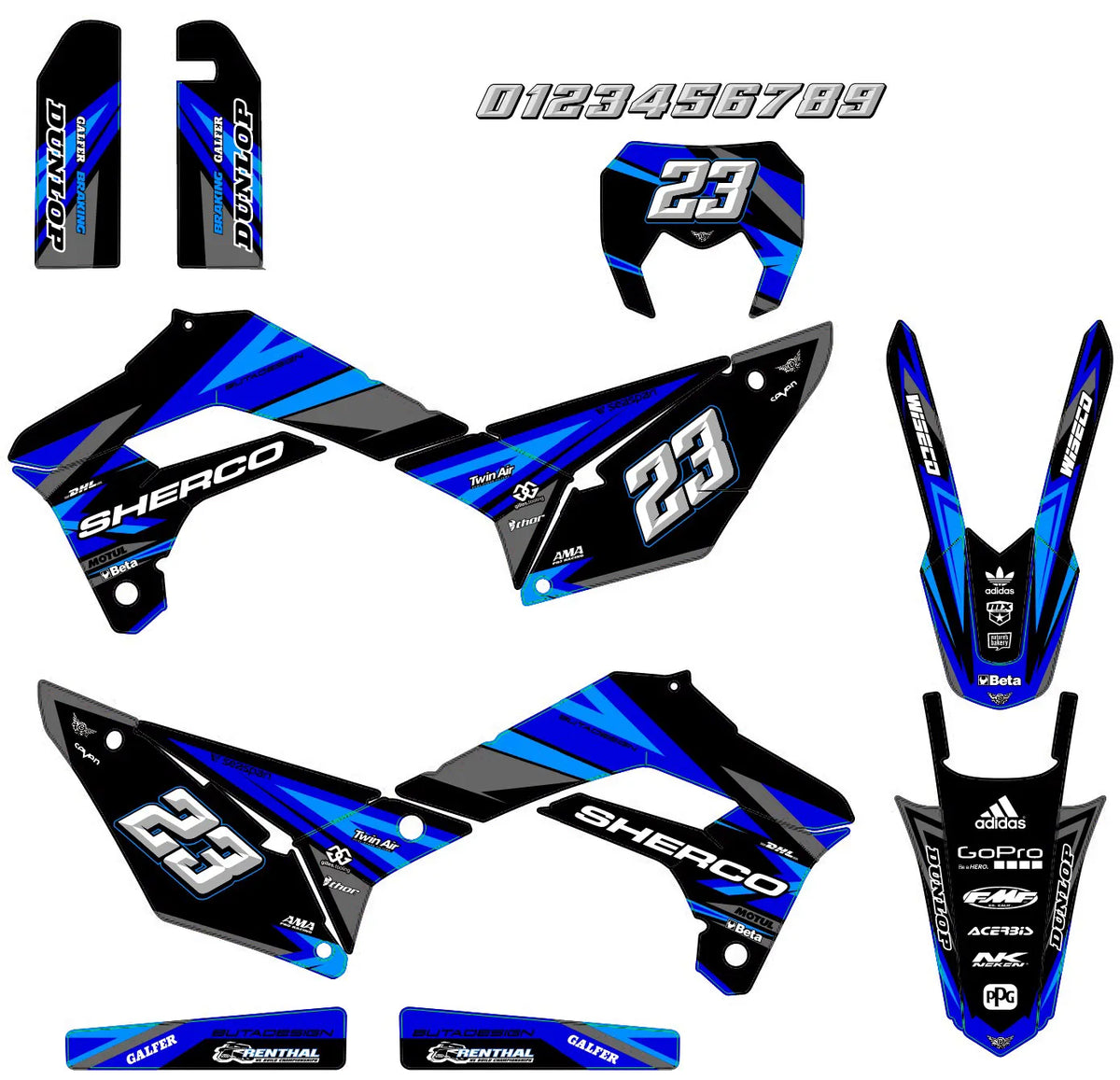 Kit déco Sherco SE SEF 2017-2024 - STRYKR