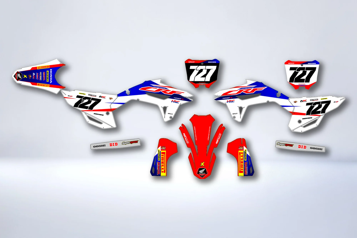 Kit autocolantes Honda CRF 250 2022-2024 & CRF 450 2021-2024 - VOLTRIX