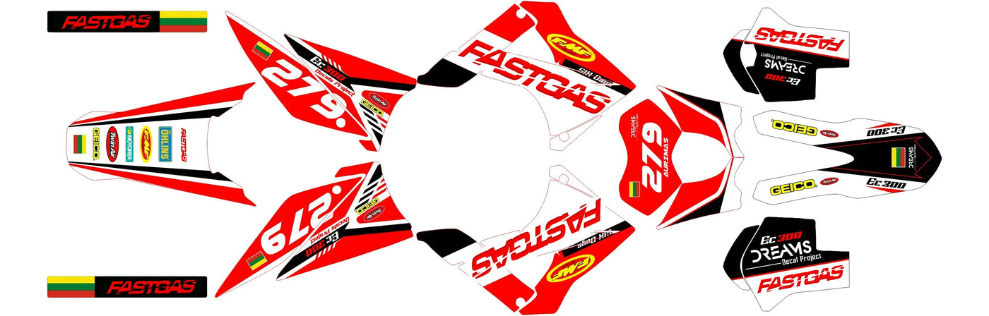 kit gráfico GAS GAS EC 2007-2009 - SHREDD