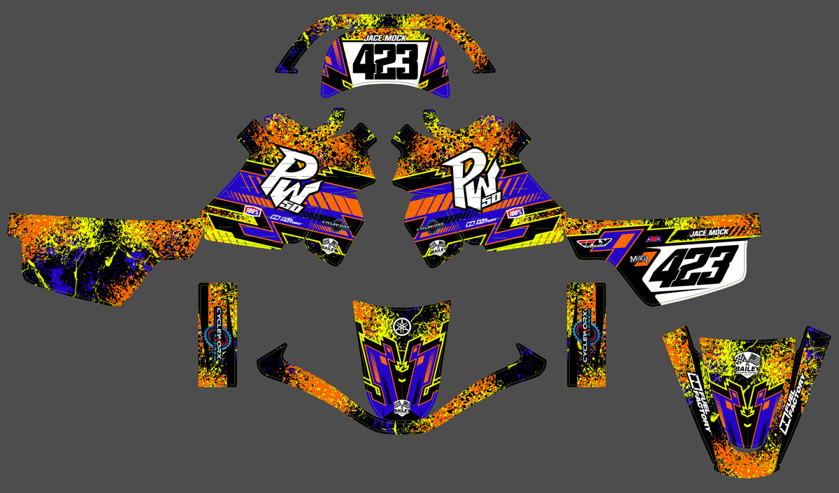 graphics kit YAMAHA PIWI PW 50 80 1990-2025 - IGNITEX