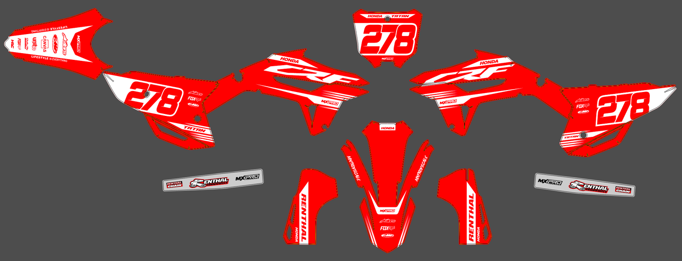 Kit déco Honda CRF 250 2022-2024 & CRF 450 2021-2024 - BLAZORX