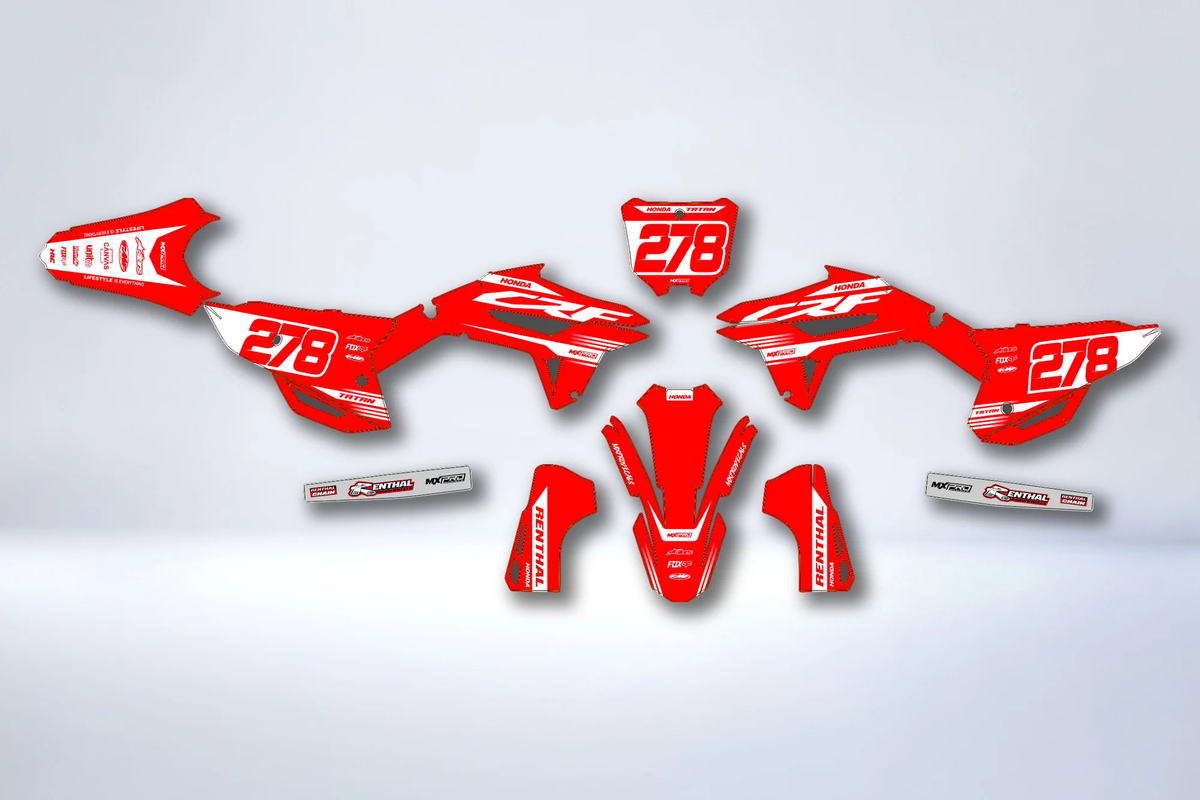 Kit autocolantes Honda CRF 250 2022-2024 & CRF 450 2021-2024 - BLAZORX