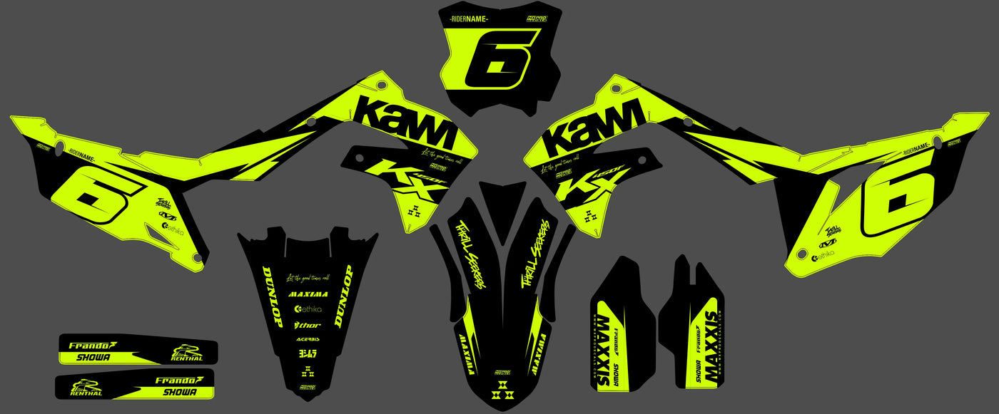 Kit Déco Kawasaki KXF 250 2021-2024 & KXF 450 2019-2023 - Vortiq