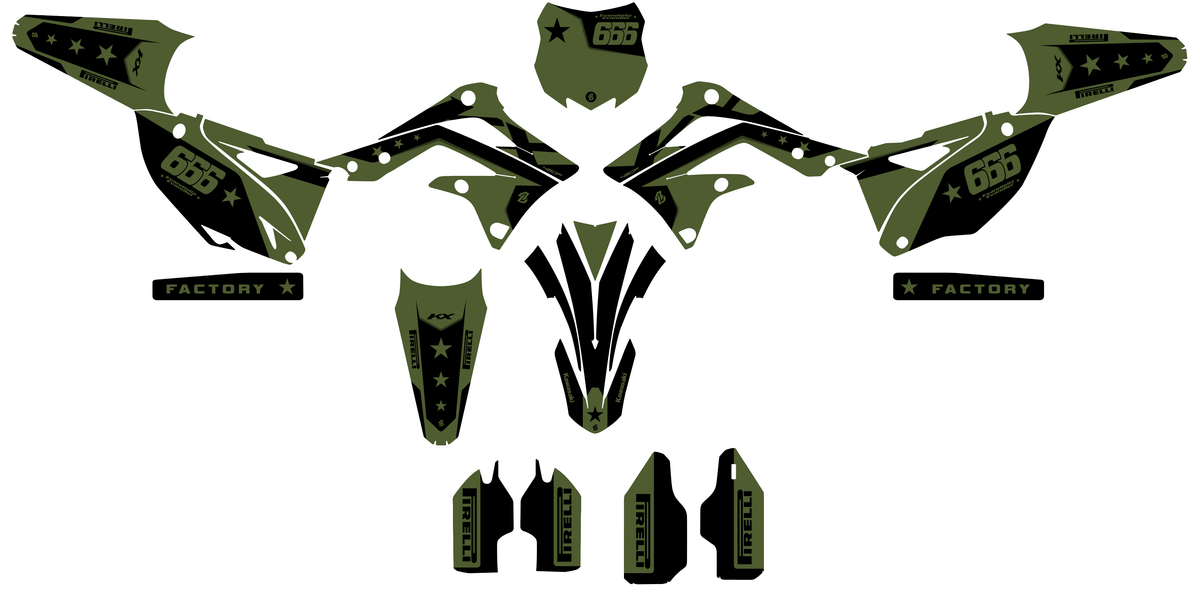 graphics kit KAWASAKI KXF 450 2012-2015 - VOLTRIX