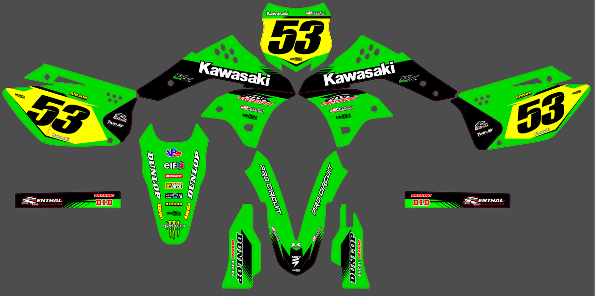 kit gráfico KAWASAKI KXF 450 2006-2008 - TERRAX