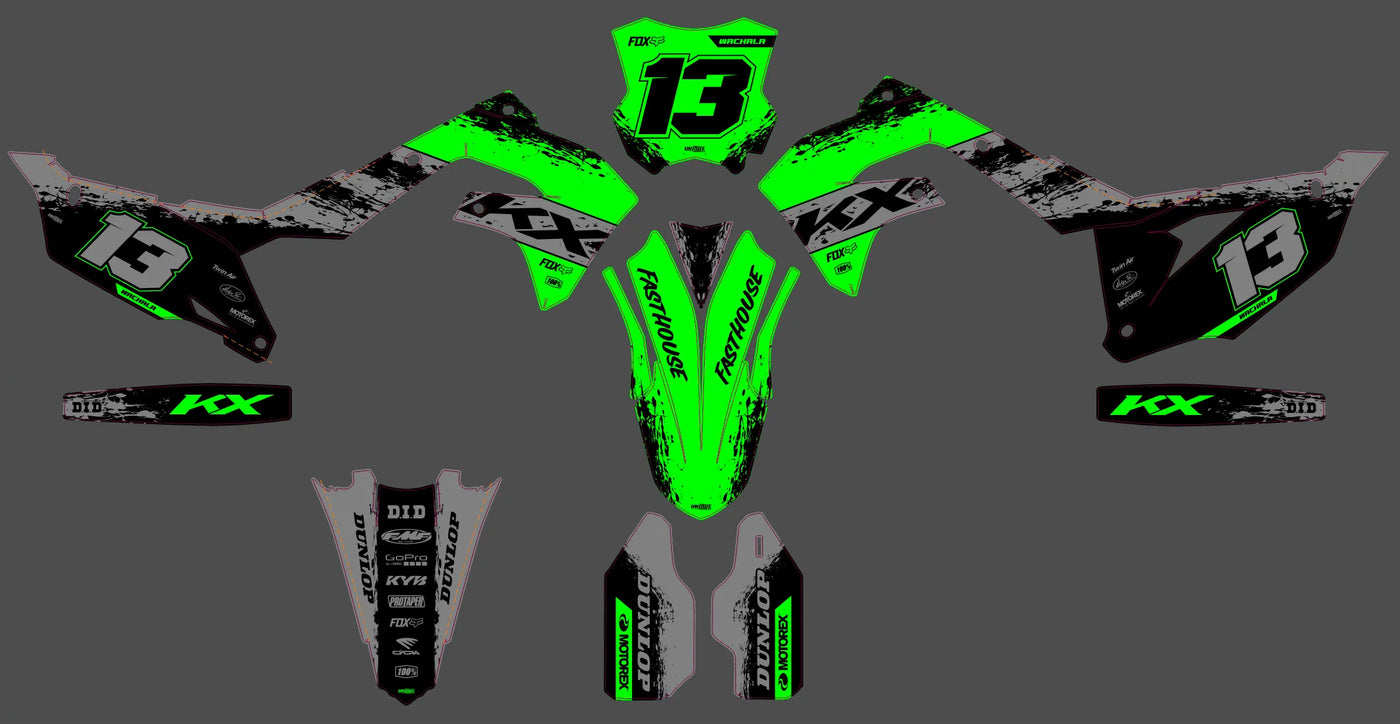 Kit Déco Kawasaki KXF 250 2021-2024 & KXF 450 2019-2023 -